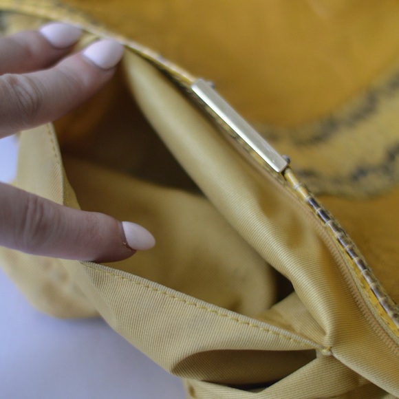 Jimmy choo yellow leather snakeskin clutch - Picture 13 of 16